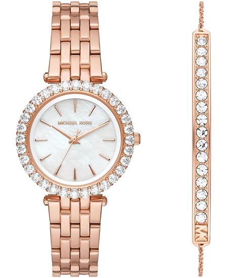 michael kors rose gold tone darci watch|michael kors bracelet band.